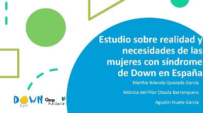 Portada del ‘Estudio sobre realidad y necesidades de las mujeres con síndrome de Down en España’