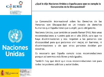 Infografía de la campaña del CERMI para exigir el cumplimiento de la Convención Internacional sobre los Derechos de las Personas con Discapacidad de la ONU