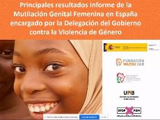Imagen del Informe de la Mutilación Genital Femenina en España, encargado por la Delegación del Gobierno contra la Violencia de Género