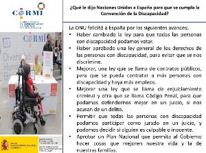 Infografía de la campaña del CERMI para exigir el cumplimiento de la Convención Internacional sobre los Derechos de las Personas con Discapacidad de la ONU