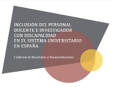 Imagen de Portada de la publicación 'Inclusión personal docente e investigador con discapacidad en el sistema universitario en España'