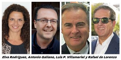 Elva Rodríguez, Antonio Galiano, Luis P. Villameriel y Rafael de Lorenzo