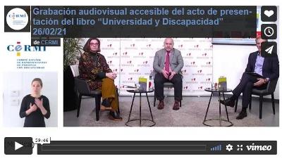 Grabación de Universidad y Discapacidad.