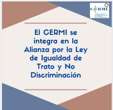 El CERMI se integra en la Alianza por la Ley de Igualdad de Trato y No Discriminación