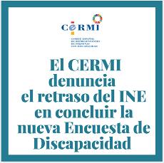 El CERMI denuncia el retraso del INE en concluir la nueva Encuesta de Discapacidad