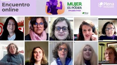 encuentro online ‘Mujer es Poder’, organizado por Plena inclusión