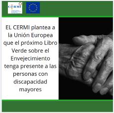 El CERMI plantea a la Unión Europea que el próximo Libro Verde sobre el Envejecimiento tenga presente a las personas con discapacidad mayores