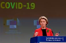 Ursula von der Leyen durante la presentación del certificado digital verde. Foto: UE