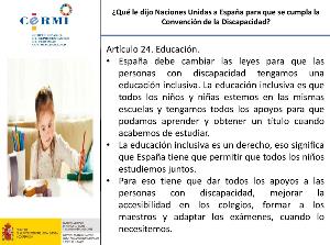 La @ONU_es dijo a España que educación inclusiva significa estudiar y aprender sin separaciones con todos los apoyos necesarios #ConvenciónDiscapacidad
