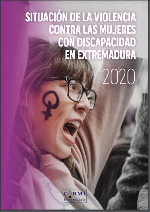 Portada de la publicación 'Situación de la violencia contra las mujeres con discapacidad en Extremadura 2020'