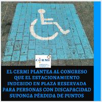 El CERMI plantea al Congreso que el estacionamiento indebido en plaza reservada para personas con discapacidad suponga pérdida de puntos