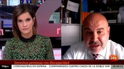 El presidente del CERMI, Luis Cayo Pérez Bueno, entrevistado en RTVE