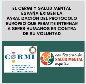 El CERMI y Salud Mental España exigen la paralización del Protocolo Europeo que permite internar a seres humanos en contra de su voluntad