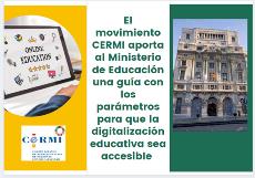 Infografía El movimiento CERMI aporta al Ministerio de Educación una guía con los parámetros para que la digitalización educativa sea accesible