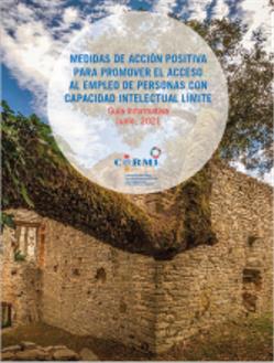 Portada de la guía del CERMI en la que explica las medidas de acción positiva para promover el acceso al empleo de personas con capacidad intelectual límite