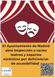 Infografía del Ayuntamiento de Madrid abre inspección a varios teatros y espacios escénicos por deficiencias de accesibilidad