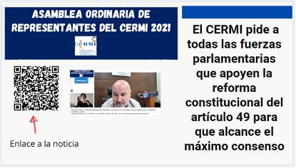 Infografía: El CERMI pide a todas las fuerzas parlamentarias que apoyen la reforma constitucional del artículo 49 para que alcance el máximo consenso