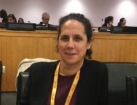 Ana Peláez en el Comité de la Cedaw el año pasado