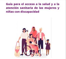 Detalle de la portada de “Guía para el acceso a la salud y a la atención sanitaria de las mujeres y niñas con discapacidad”