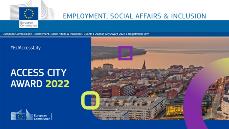Cartel del Premio Ciudad Europea Accesible 2022