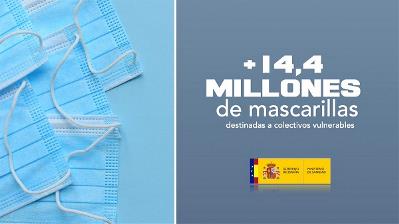 Cartel del Gobierno distribuye más de 14,4 millones de mascarillas entre entidades locales y sociales