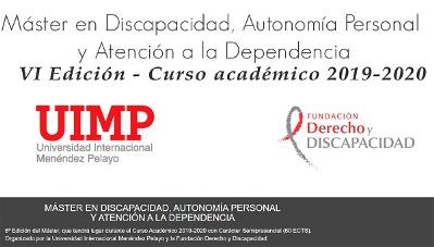 Logo del VIII edición del Máster en Discapacidad, Autonomía Personal y Atención a la Dependencia