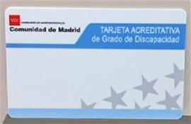 Tarjeta de grado de discapacidad de la Comunidad de Madrid
