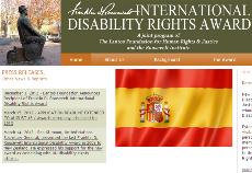 Imagen de la web del Premio Internacional Roosevelt de Derechos de las Personas con Discapacidad