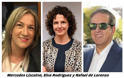Mercedes Lizcaino, Elva Rodríguez y Rafael de Lorenzo