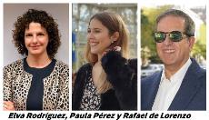 Elva Rodríguez, Paula Pérez y Rafael de Lorenzo