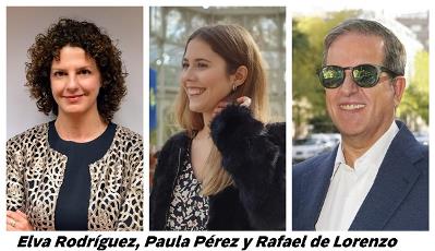 Elva Rodríguez, Paula Pérez y Rafael de Lorenzo