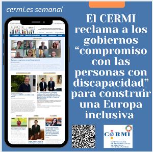 Cartel de El CERMI reclama a los gobiernos “compromiso con las personas con discapacidad” para construir una Europa inclusiva