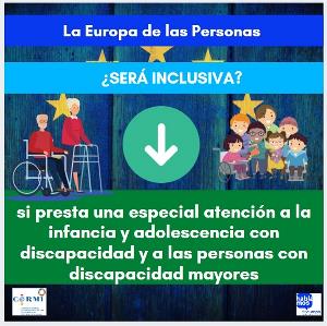 Infografía del CERMI sobre la Europa de las personas y la inclusión de las personas con discapacidad