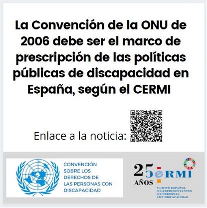 Infografía del CERMI: La Convención de la ONU de 2006 debe ser el marco de prescripción de las políticas públicas de discapacidad en España