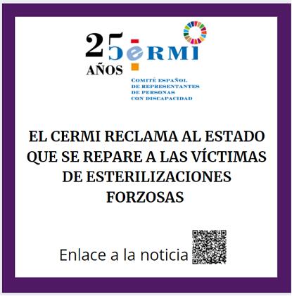 Infografía: El CERMI reclama al Estado que se repare a las víctimas de esterilizaciones forzosas