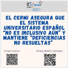 El CERMI asegura que el sistema universitario español “no es inclusivo aún” y mantiene “deficiencias no resueltas”