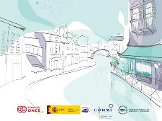 Ilustración del Observatorio de Accesibilidad de Municipios de España y logos de las entidades impulsoras del estudio