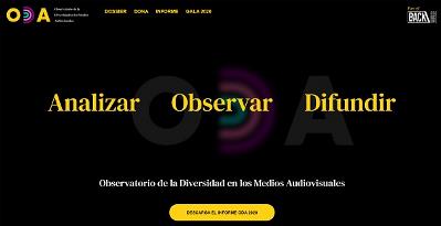 Imagen de la web de ODA, Observatorio de la Diversidad en los Medios Audiovisuales