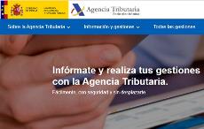 Imagen de la web de la Agencia Tributaria