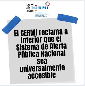 El CERMI reclama a Interior que el Sistema de Alerta Pública Nacional sea universalmente accesible