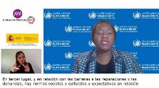 La asesora de la ONU Caroline Ouaffo reclama respuestas jurídicas apropiadas para poner fin a la violencia contra las mujeres mayores con discapacidad
