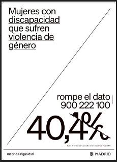 Imagen de la campaña municipal de Madrid del 25-N, que visibiliza a las mujeres con discapacidad víctimas de violencia de género