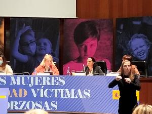 Ana Peláez, vicepresidenta ejecutiva de Fundación CERMI Mujeres, en el reconocimiento a las mujeres y niñas con discapacidad víctimas de esteril