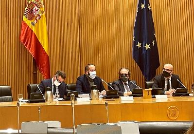 Imagen durante la ‘mesa legislativa’, moderada por Rafael de Lorenzo, secretario general del Consejo General de la ONCE