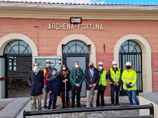 CERMI Región de Murcia visita las obras de adecuación en la estación de tren Archena-Fortuna