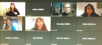 Imagen durante el conversatorio de cermi mujeres sobre una nueva regulación de la protección integral del derecho a la libertad sexual y la erradicación de todas las violencias sexuales en España
