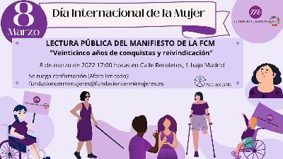 Lectura del manifiesto de la Fundación CERMI Mujeres el 8 de marzo de 2022, Día Internacional de la Mujer