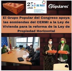 El Grupo Popular en el Congreso presentará las enmiendas del CERMI a la Ley de vivienda para la reforma de la Ley de propiedad horizontal