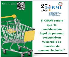 Cartel del CERMI sobre el Día del Consumidor.