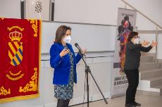 La ministra de Defensa, Margarita Robles, en el acto de reconocimiento celebrando en el Cuartel General de la UME al  CERMI por su 25 niversario